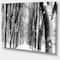 Designart - Snowy Forest Black and White - Modern Forest Canvas Art